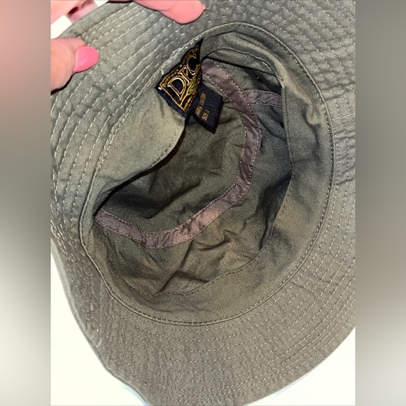DPC army GREEN Canvas HAT L FLOPPY Sun CAP Beach Cotton Vented DORFMAN PACIFIC L - Picture 4 of 16
